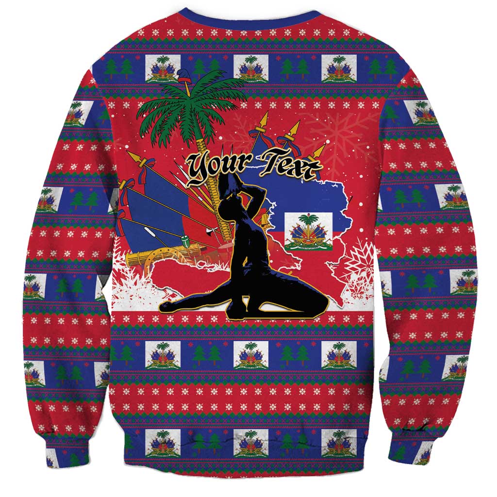 Personalized Ayiti Jwaye Nwel Sweatshirt Haiti Merry Christmas - Wonder Print Shop