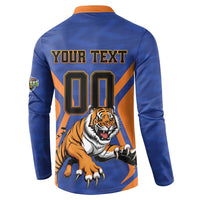 Custom Khulna Cricket Tigers Button Sweatshirt Ready to Roar - Wonder Print Shop