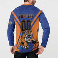 Custom Khulna Cricket Tigers Button Sweatshirt Ready to Roar - Wonder Print Shop