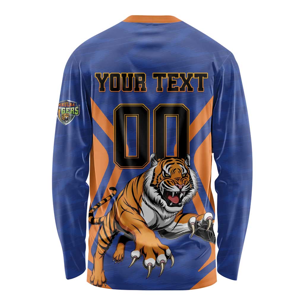 Custom Khulna Cricket Tigers Long Sleeve Shirt Ready to Roar - Wonder Print Shop
