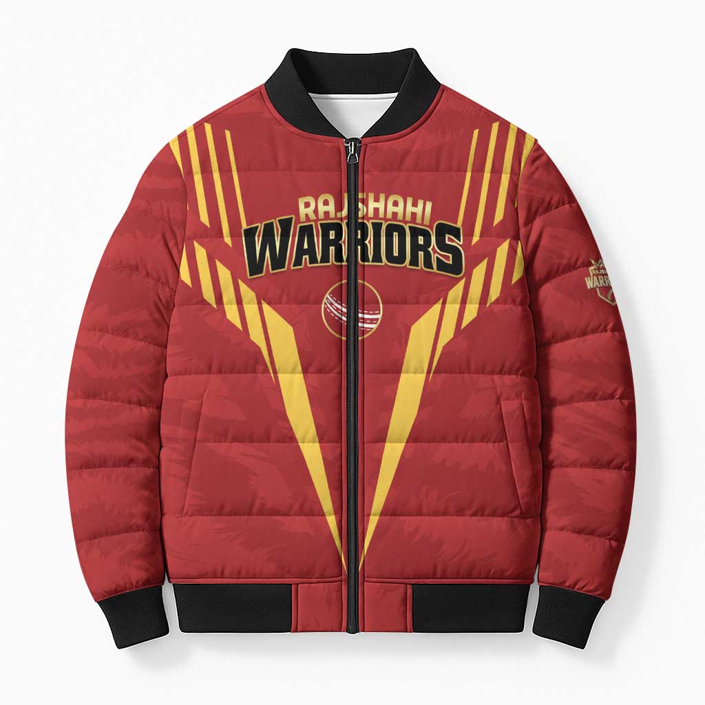 Custom Rajshahi Cricket Warriors Bomber Puffer Jacket Keep Shining - Wonder Print Shop