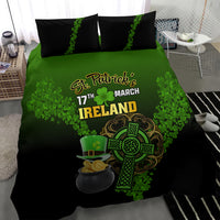 St. Patrick's Day bedding set featuring 'St. Patrick's 17th March Ireland' and green clover