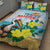 Sint Maarten Quilt Bed Set Brown Pelican With Yellow Sage - Wonder Print Shop