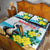 Sint Maarten Quilt Bed Set Brown Pelican With Yellow Sage - Wonder Print Shop