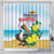 Sint Maarten Shower Curtain Brown Pelican With Yellow Sage - Wonder Print Shop