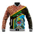 Tanzania Union Day 2024 Baseball Jacket Uhuru na Umoja Giraffe Pattern - Wonder Print Shop