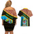 Tanzania Union Day 2024 Couples Matching Off Shoulder Short Dress and Hawaiian Shirt Uhuru na Umoja Giraffe Pattern - Wonder Print Shop