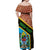 Tanzania Union Day 2024 Off Shoulder Maxi Dress Uhuru na Umoja Giraffe Pattern - Wonder Print Shop