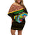 Tanzania Union Day 2024 Off Shoulder Short Dress Uhuru na Umoja Giraffe Pattern - Wonder Print Shop