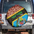 Tanzania Union Day 2024 Spare Tire Cover Uhuru na Umoja Giraffe Pattern - Wonder Print Shop