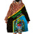 Tanzania Union Day 2024 Wearable Blanket Hoodie Uhuru na Umoja Giraffe Pattern - Wonder Print Shop