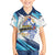 Uruguay Basketball Custom Family Matching Off Shoulder Short Dress and Hawaiian Shirt Charruas Go Champion