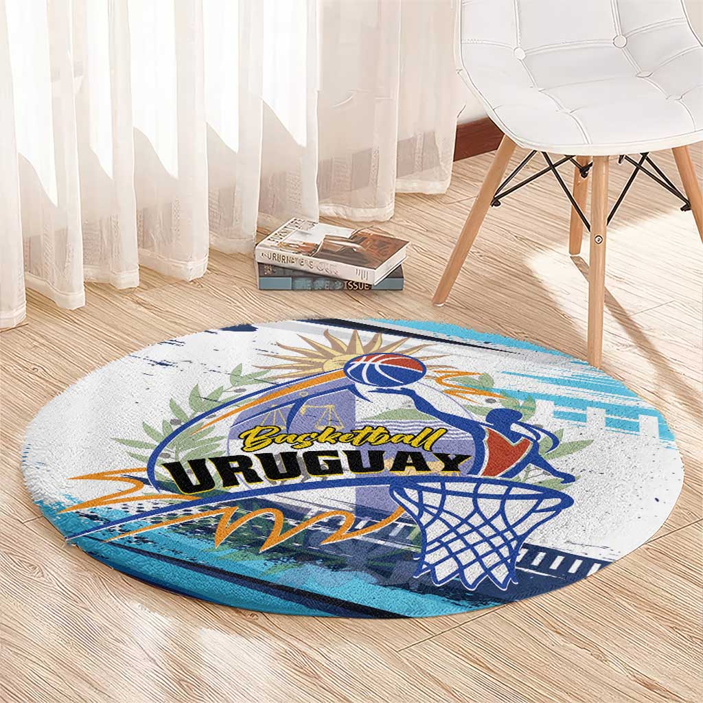 Uruguay Basketball Round Carpet Charruas Go Champion