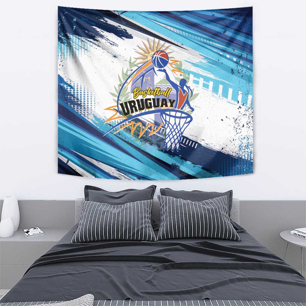 Uruguay Basketball Tapestry Charruas Go Champion