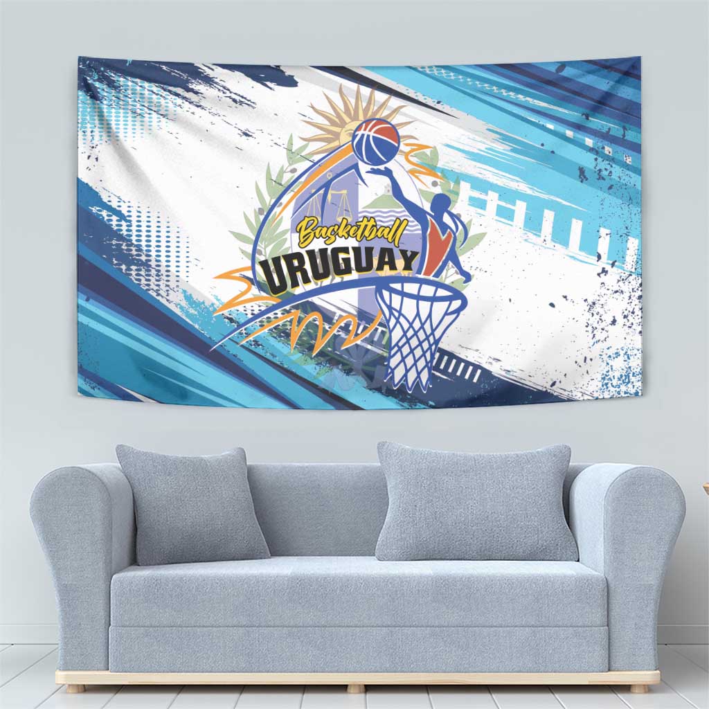 Uruguay Basketball Tapestry Charruas Go Champion
