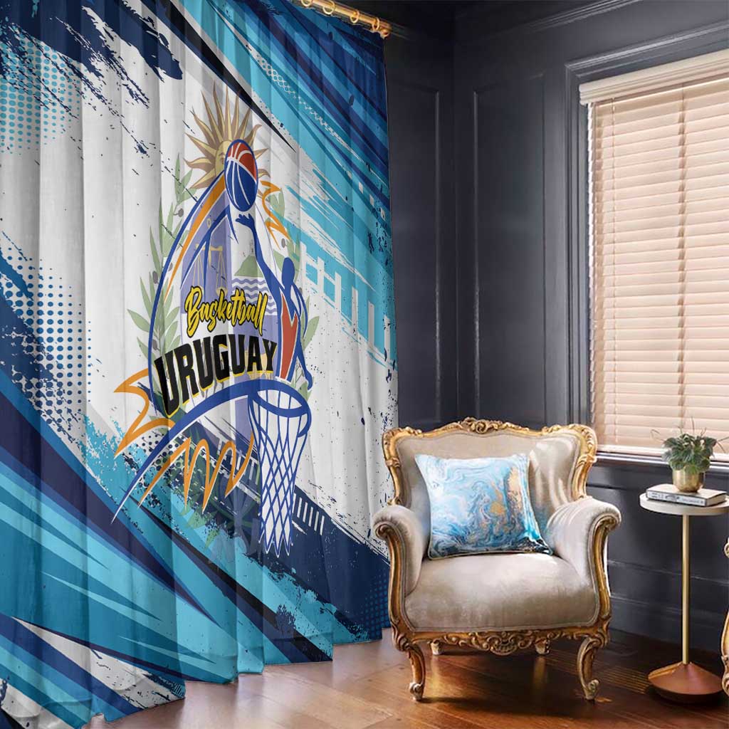 Uruguay Basketball Window Curtain Charruas Go Champion