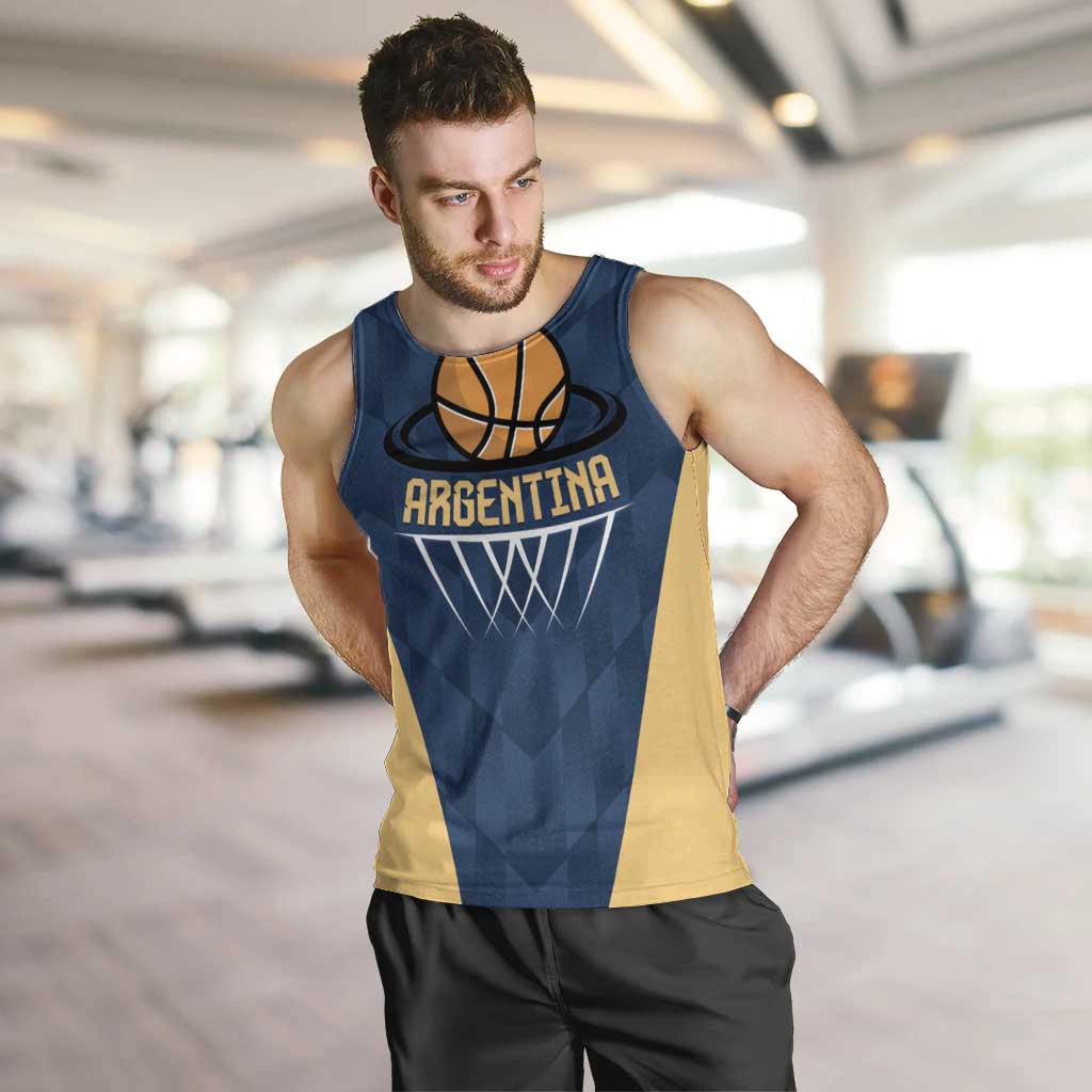 Argentina Basketball Custom Men Tank Top Go El Alma Argentina