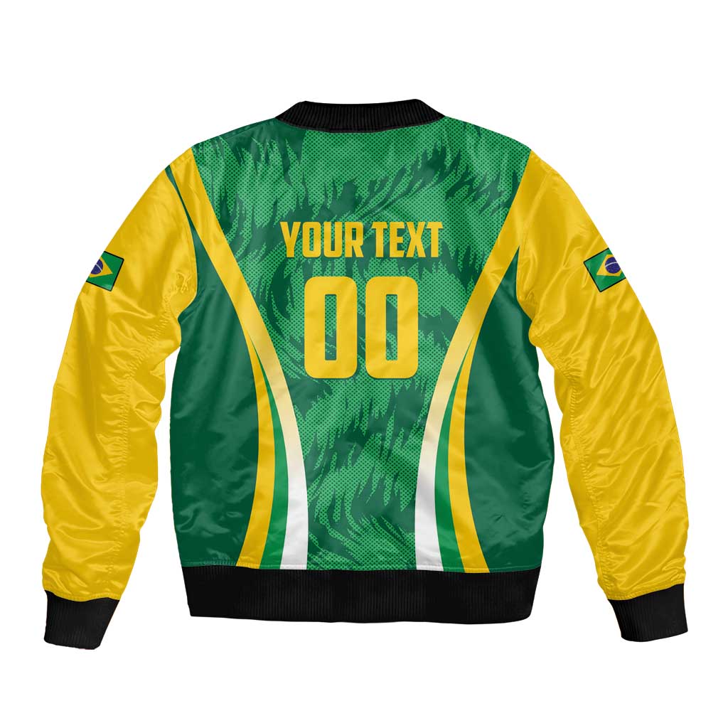 Brazil Basketball Custom Bomber Jacket Come On Brasil Cariocas