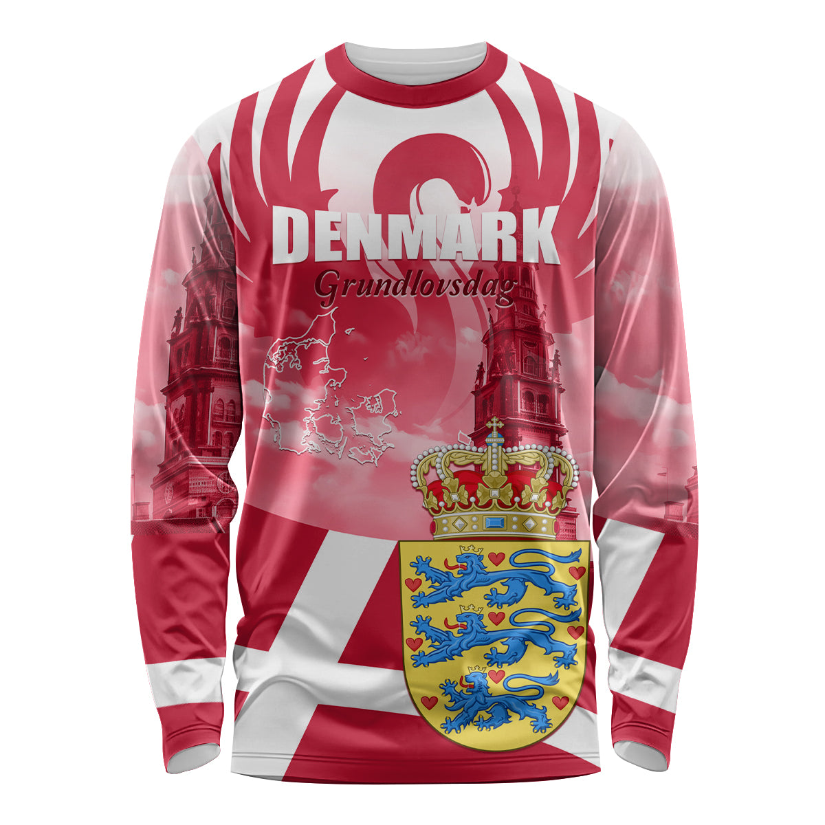 Denmark Constitution Day 2024 Long Sleeve Shirt Grundlovsdag 5th June - Wonder Print Shop