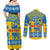 Sweden National Day 2024 Couples Matching Off Shoulder Maxi Dress and Long Sleeve Button Shirt Svenska Flaggans Dag - Wonder Print Shop