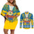 Sweden National Day 2024 Couples Matching Off Shoulder Short Dress and Long Sleeve Button Shirt Svenska Flaggans Dag - Wonder Print Shop