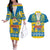 Sweden National Day 2024 Couples Matching Off The Shoulder Long Sleeve Dress and Hawaiian Shirt Svenska Flaggans Dag - Wonder Print Shop