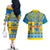 Sweden National Day 2024 Couples Matching Off The Shoulder Long Sleeve Dress and Hawaiian Shirt Svenska Flaggans Dag - Wonder Print Shop