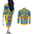 Sweden National Day 2024 Couples Matching Off The Shoulder Long Sleeve Dress and Long Sleeve Button Shirt Svenska Flaggans Dag