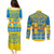 Sweden National Day 2024 Couples Matching Puletasi and Long Sleeve Button Shirt Svenska Flaggans Dag - Wonder Print Shop