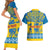 Sweden National Day 2024 Couples Matching Short Sleeve Bodycon Dress and Hawaiian Shirt Svenska Flaggans Dag - Wonder Print Shop