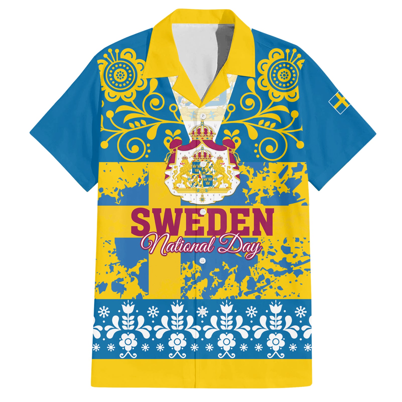 Sweden National Day 2024 Hawaiian Shirt Svenska Flaggans Dag - Wonder Print Shop