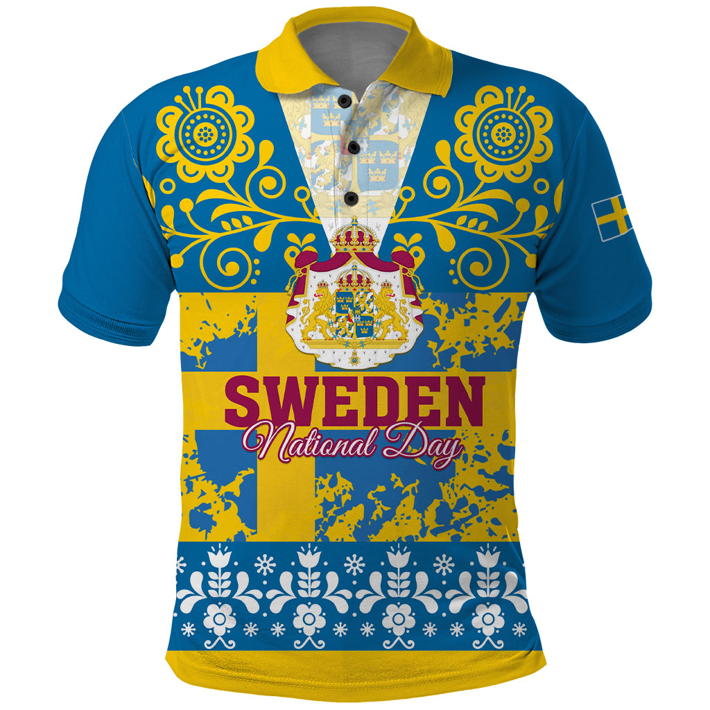 Sweden National Day 2024 Polo Shirt Svenska Flaggans Dag - Wonder Print Shop