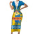 Sweden National Day 2024 Short Sleeve Bodycon Dress Svenska Flaggans Dag