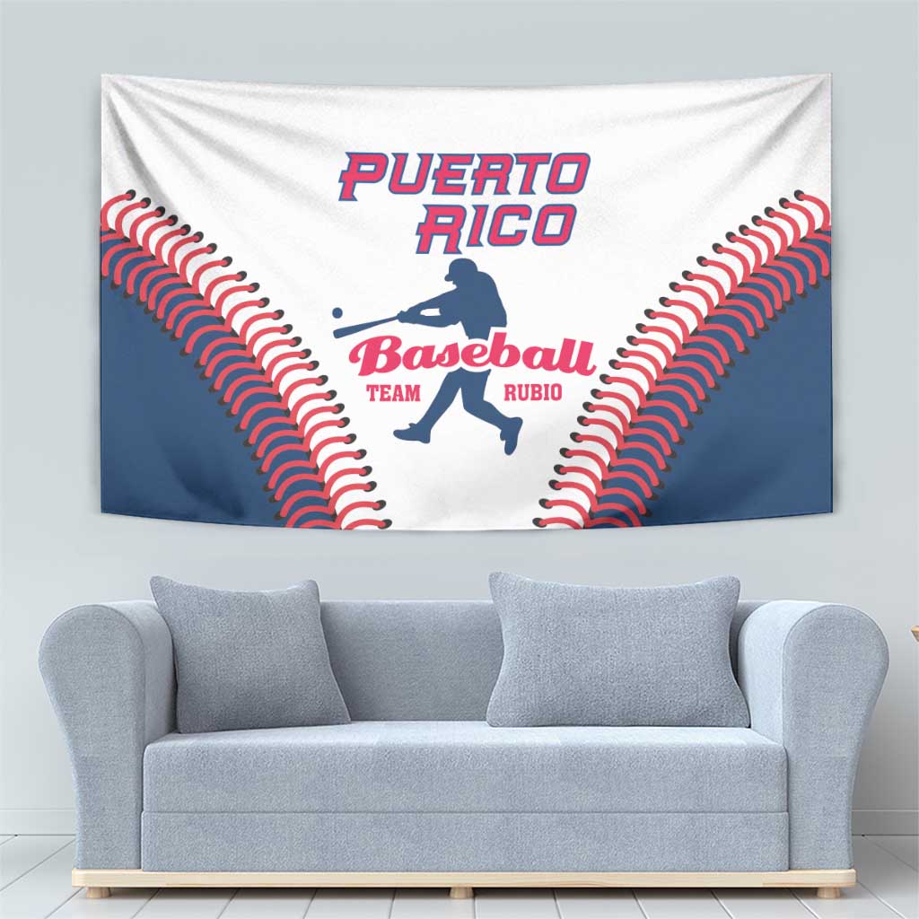 Baseball Puerto Rico 2025 Tapestry Team Rubio Retro Style