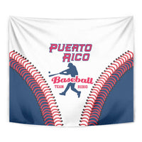 Baseball Puerto Rico 2025 Tapestry Team Rubio Retro Style