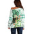 Kentucky Horse Racing Off Shoulder Sweater Fancy Lady With Derby Mint Julep Cocktail - Wonder Print Shop