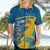 Sweden Hawaiian Shirt Swedish Lion With Coat Of Arms - Wonder Print Shop