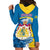 Sweden Hoodie Dress Swedish Lion With Coat Of Arms - Wonder Print Shop