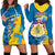 Sweden Hoodie Dress Swedish Lion With Coat Of Arms - Wonder Print Shop