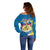 Sweden Off Shoulder Sweater Swedish Lion With Coat Of Arms - Wonder Print Shop