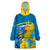 Sweden Wearable Blanket Hoodie Swedish Lion With Coat Of Arms - Wonder Print Shop