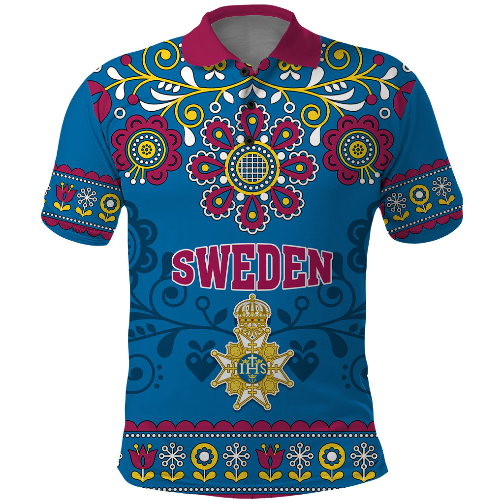 sweden-polo-shirt-swedish-three-crown-mix-scandinavian-flowers