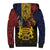 Chad Independence Day 1960 Sherpa Hoodie Tchad Goat and Lion African Pattern - Wonder Print Shop