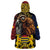 Chad Independence Day 1960 Wearable Blanket Hoodie Tchad Goat and Lion African Pattern - Wonder Print Shop