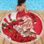 Singapore Beach Blanket The Merlion With Red Orchid - Wonder Print Shop