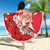 Singapore Beach Blanket The Merlion With Red Orchid - Wonder Print Shop