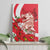 Singapore Canvas Wall Art The Merlion With Red Orchid - Wonder Print Shop