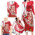 Singapore Family Matching Long Sleeve Bodycon Dress and Hawaiian Shirt The Merlion With Red Orchid - Wonder Print Shop