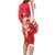 Singapore Family Matching Long Sleeve Bodycon Dress and Hawaiian Shirt The Merlion With Red Orchid - Wonder Print Shop