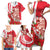 Singapore Family Matching Short Sleeve Bodycon Dress and Hawaiian Shirt The Merlion With Red Orchid - Wonder Print Shop